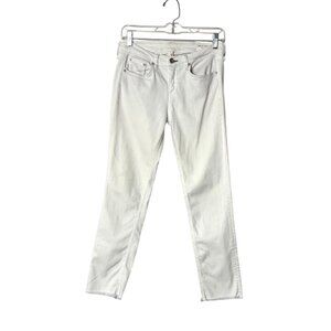 Rag & Bone Dre Capri Jeans White Size 26 Mid-Rise Cropped Slim Fit Cotton Blend